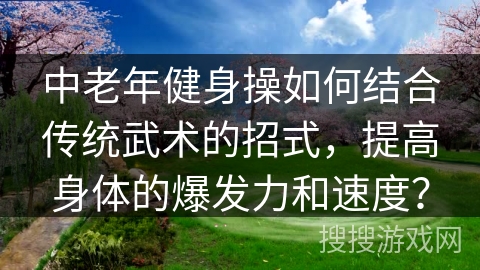 中老年健身操如何结合传统武术的招式，提高身体的爆发力和速度？