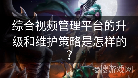 综合视频管理平台的升级和维护策略是怎样的？