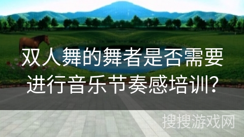 双人舞的舞者是否需要进行音乐节奏感培训？