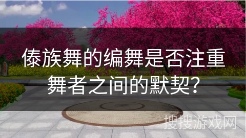 傣族舞的编舞是否注重舞者之间的默契？