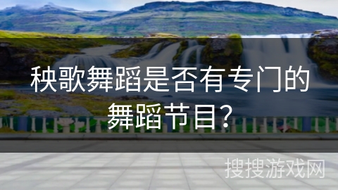 秧歌舞蹈是否有专门的舞蹈节目？