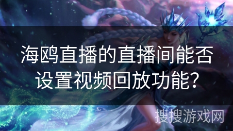 海鸥直播的直播间能否设置视频回放功能？