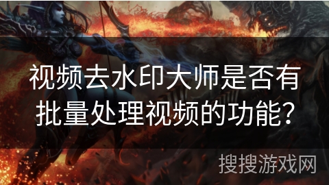 视频去水印大师是否有批量处理视频的功能？