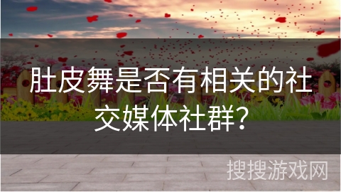 肚皮舞是否有相关的社交媒体社群？