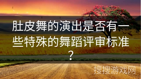 肚皮舞的演出是否有一些特殊的舞蹈评审标准？
