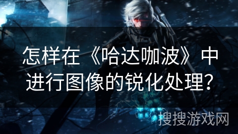 怎样在《哈达咖波》中进行图像的锐化处理？