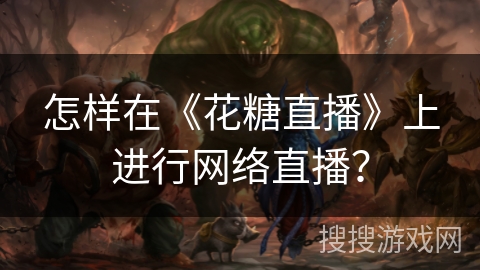 怎样在《花糖直播》上进行网络直播？