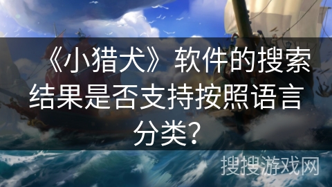 《小猎犬》软件的搜索结果是否支持按照语言分类？