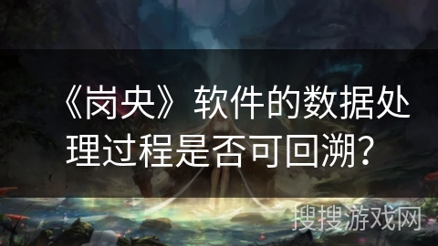 《岗央》软件的数据处理过程是否可回溯？