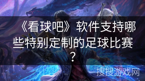 《看球吧》软件支持哪些特别定制的足球比赛？