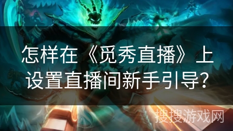 怎样在《觅秀直播》上设置直播间新手引导？
