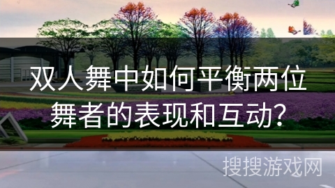 双人舞中如何平衡两位舞者的表现和互动？