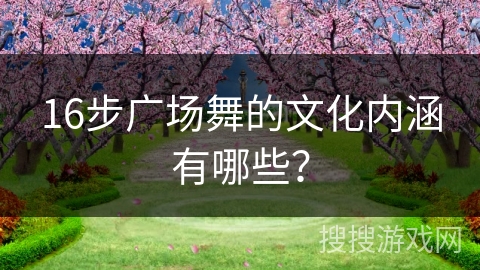 16步广场舞的文化内涵有哪些？