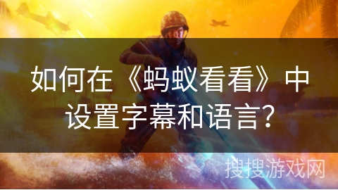 如何在《蚂蚁看看》中设置字幕和语言? 如何在《蚂蚁看看》中设置字幕和语言?