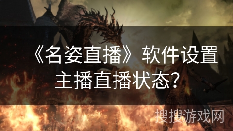 《名姿直播》软件设置主播直播状态？
