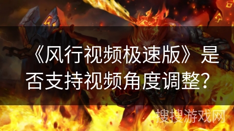 《风行视频极速版》是否支持视频角度调整？