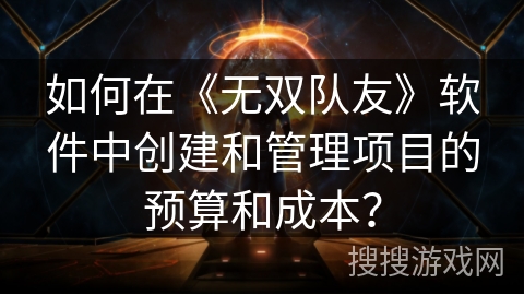 如何在《无双队友》软件中创建和管理项目的预算和成本？