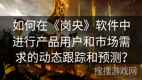 如何在《岗央》软件中进行产品用户和市场需求的动态跟踪和预测？