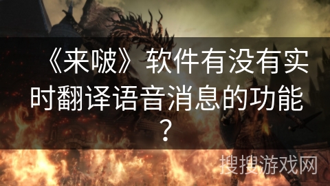 《来啵》软件有没有实时翻译语音消息的功能？