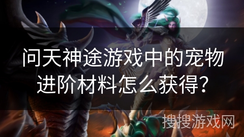 问天神途游戏中的宠物进阶材料怎么获得？