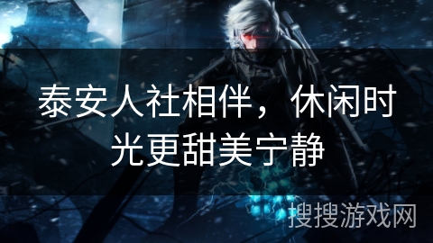 泰安人社相伴，休闲时光更甜美宁静