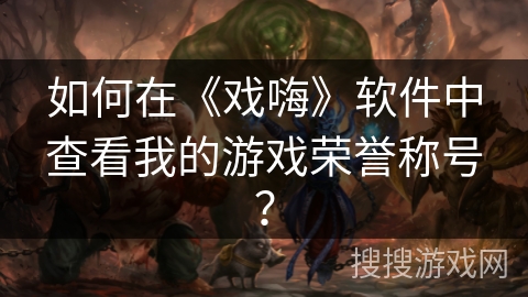 如何在《戏嗨》软件中查看我的游戏荣誉称号？