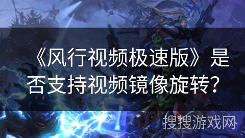 《风行视频极速版》是否支持视频镜像旋转？
