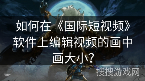 如何在《国际短视频》软件上编辑视频的画中画大小？