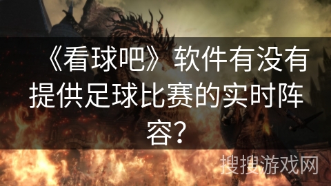 《看球吧》软件有没有提供足球比赛的实时阵容？