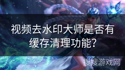 视频去水印大师是否有缓存清理功能？