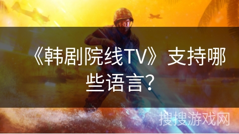 《韩剧院线TV》支持哪些语言？