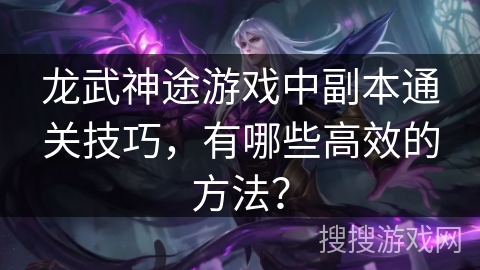 龙武神途游戏中副本通关技巧，有哪些高效的方法？
