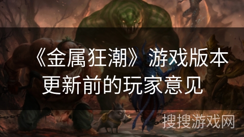 《金属狂潮》游戏版本更新前的玩家意见