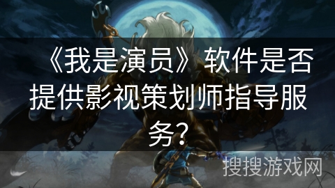 《我是演员》软件是否提供影视策划师指导服务？