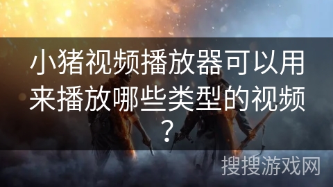 小猪视频播放器可以用来播放哪些类型的视频? 小猪视频播放器可以用来播放哪些类型的视频?