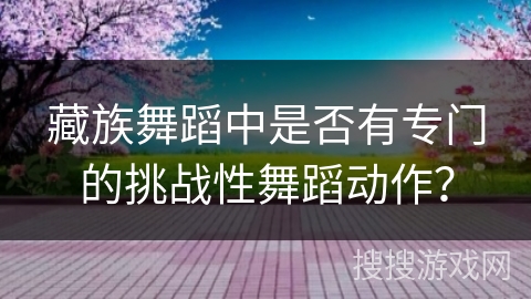 藏族舞蹈中是否有专门的挑战性舞蹈动作？