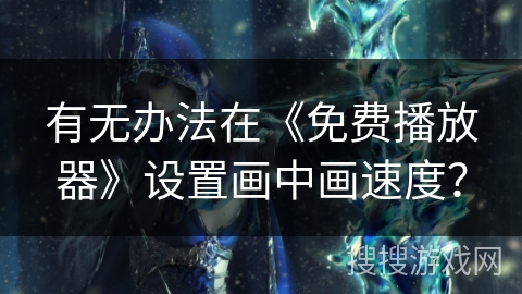 有无办法在《免费播放器》设置画中画速度？