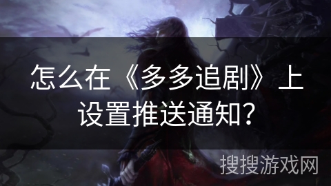 怎么在《多多追剧》上设置推送通知？