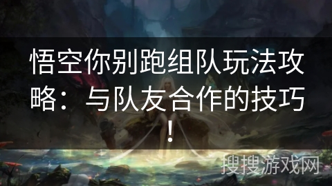 悟空你别跑组队玩法攻略：与队友合作的技巧！