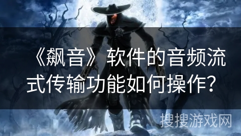 《飙音》软件的音频流式传输功能如何操作？
