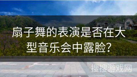 扇子舞的表演是否在大型音乐会中露脸？