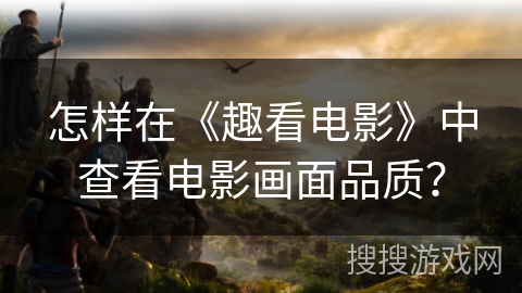 怎样在《趣看电影》中查看电影画面品质？