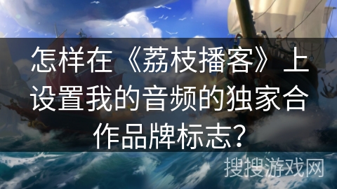 怎样在《荔枝播客》上设置我的音频的独家合作品牌标志？