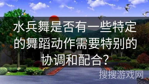 水兵舞是否有一些特定的舞蹈动作需要特别的协调和配合？