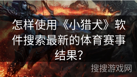 怎样使用《小猎犬》软件搜索最新的体育赛事结果？