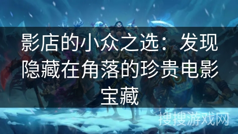 影店的小众之选：发现隐藏在角落的珍贵电影宝藏