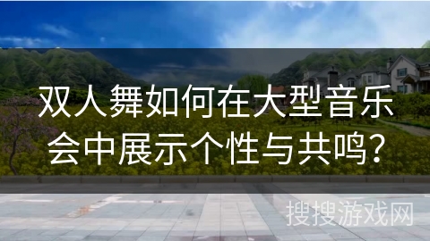 双人舞如何在大型音乐会中展示个性与共鸣？