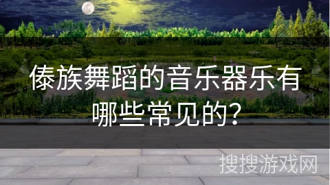 傣族舞蹈的音乐器乐有哪些常见的？