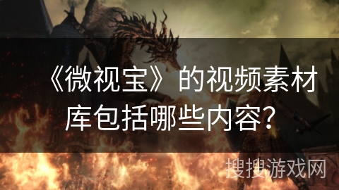 《微视宝》的视频素材库包括哪些内容? 《微视宝》的视频素材库包括哪些内容?