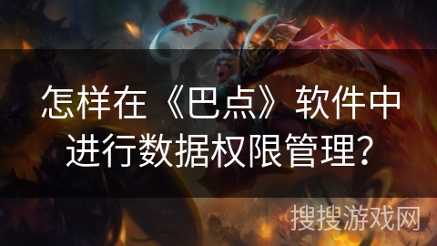 怎样在《巴点》软件中进行数据权限管理？